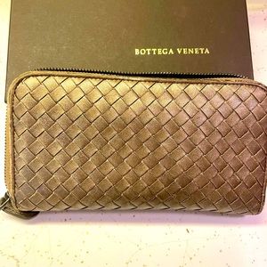 Bottega Veneta zip around long wallet